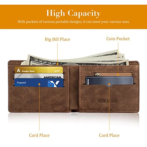 Wallet for Men, Leather Slim Minimalist Front Pocket Bifold Rfid Blocking Men Wallet,Thin Wallet for Men3