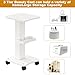 uyoyous 3 Tier Esthetician Rolling Cart with Locking Wheels, Aluminum Trolley Cart for Salon Spa Clinic Nail Tattoo, 220lbs Capacity Beauty Machine Storage Organizer