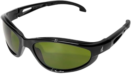 Edge SW11-IR3 Dakura - Lentes de seguridad envolventes, antiarañazos, antideslizantes, UV 400, grado militar, cumplen con ANSI/ISEA y MCEPS, 5.04