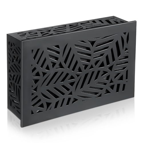 Housse de sonnette en bois noir Saillong pour protection murale de maison facile à installer