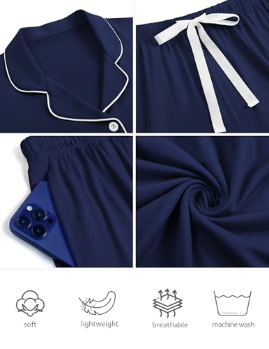 Image of HNG Pajama Sets for Women 2 Piece PJ Sets Short Sleeve Lounge Set Fashion Sleepwear XS-3XL
