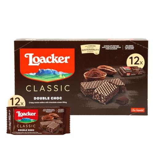 Loacker Premium Double Chocolate Wafers, 45g/1.59oz, pack of 12