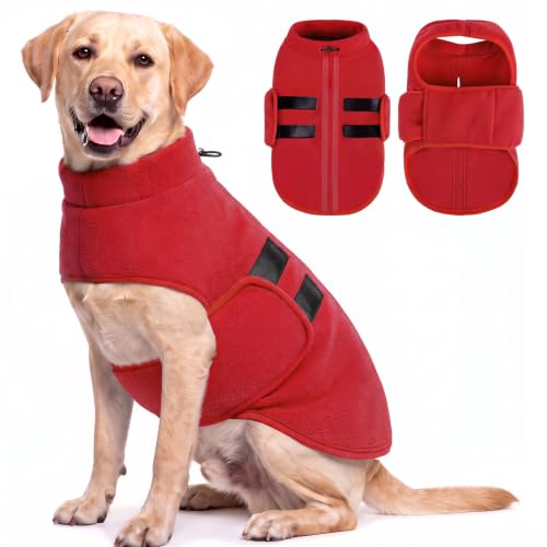 Image of XXL Dog Sweater, Soft Big Dog Fleece Sweater for Winter, Easy On Pullover