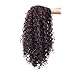 SWACC 20-Inch Long Big Bouffant Curly Wigs for Women Synthetic Heat Resistant Fiber Hair Pieces with Wig Cap (Dark Brown-4#)