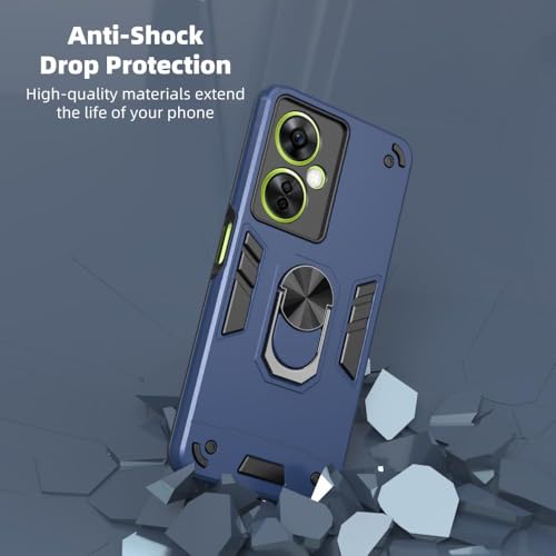 Image of AIBEX Armor Back Cover Compatible for OnePlus Nord CE 3 Lite 5G| Rugged Shockproof Case with Ring Holder & Kickstand | Military-Grade Protection | Magnetic Car Mount Compatible