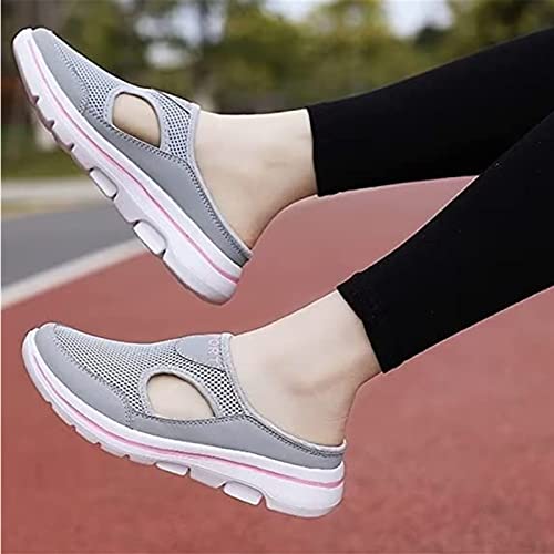Mypowr Meaboots Men's Comfort Breathable Support Sports Sandals,Low Top Hollow-Out Mesh Loafers,Non Slip Thick Couple Beach Sandals Grey #TOP4