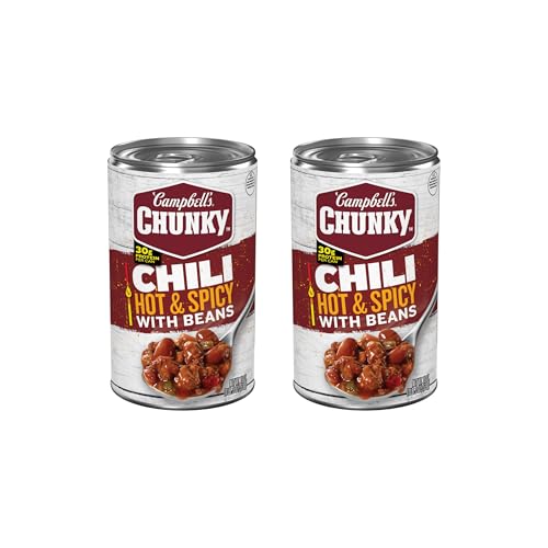 Campbell’s Chunky Hot and Spicy Chili With Beans, 19 oz Can (Pack of 2)