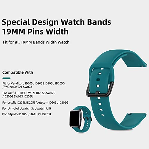 Correas de repuesto para reloj Veryfitpro ID205L silicona 6 unidades miniatura 4