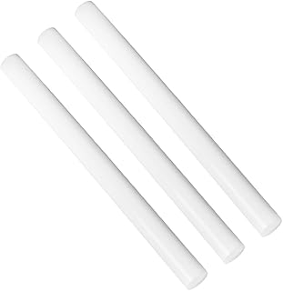 AHANDMAKER 3 Pack HDPE Rod 1 x 13in Plastic Round Rods Dowel Support Components for Parts Manufacturing Mechanical Processing Projects Model Making Decoration, White