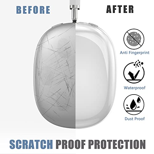 Galafoki For Airpod Max Case Cover, Clear Soft Tpu Anti-Scratch Protective Case Cover, No Yellowing Transparent Accessories For Apple Airpods Max (Clear) #TOP1