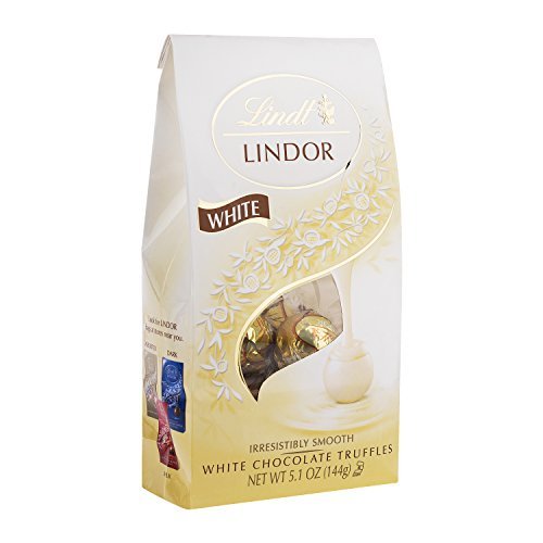 Lindt LINDOR White Chocolate Truffles, 5.1 oz. Bag, Pack of 1 in