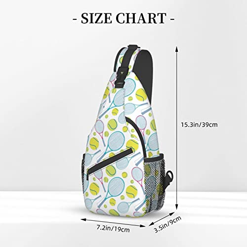 ASYG Tennis Sling Bag Sport Crossbody Chest Daypack Casual Backpack Tennis Shoulder Bag For Travel Picnic3