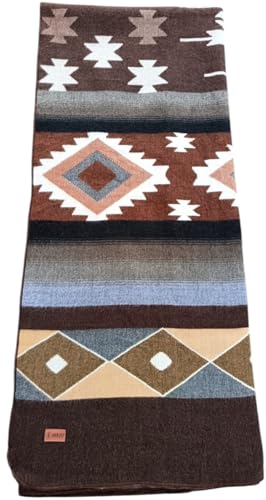 Image of Alpaca Wool Blanket, Throw Size 78 x 47, Reversible 2 in 1, Thick and Ultra Soft, Hypoallergenic, Non-Itchy, Handmade in Ecuador. Premium Alpaca Wool Thtow Blanket for Cozy Comfort. (Brown Coffee)