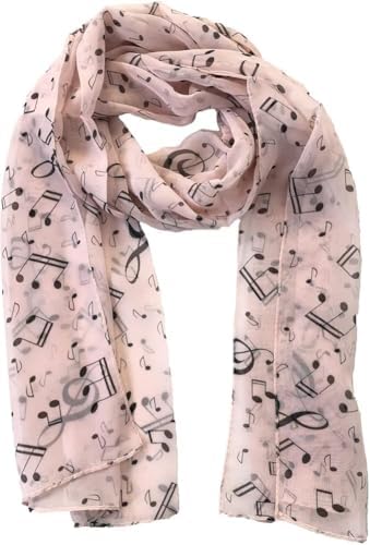 Fashion Culture Women's Musical Notes Multi Way Lightweight Oblong Scarf Bandeau image 4
