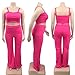 Women's Plus Size 3 Piece Outfit Casual Solid Open Front Blazer and Pencil Pant Suits Set Pink 3X