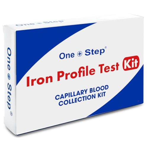 One Step: Iron Profile Blood Test Kit – Home Collection for Iron, Ferritin, Transferrin, TIBC, & Transferrin Saturation – Lab Results in 2-3 Days,Detects Iron Deficiency Anaemia & Iron Overload