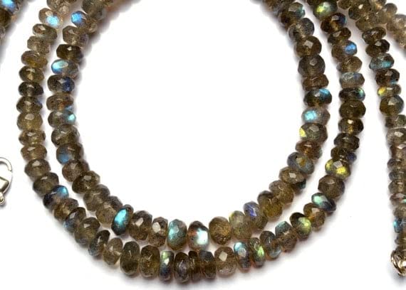 Labradorite bleue véritable perles 5-8mm facettées pour en finir avec les imitations