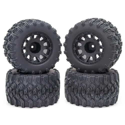 Roue RC et pneus 2.8 pouces précollés avec hexagone 12mm pour truck Slash et Rustler 1/10