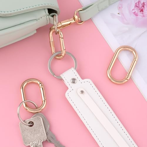Image of Oval Spring Ring Clips, Metal Keyring Purse Clip