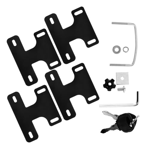 Luxshiny 4 Pack Car Roof Rack Mounting Clips Universal Car Top Cargo Carrier Rod Holders for Crossbars Accessory Mounts