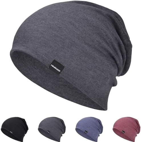 HAMUNI Mütze Herren Damen Leichte Slouch Beanie Mütze Weiche Dünne Mütze | Atmungsaktiv Elastisch Longbeanie für Frühling Herbst und Winter