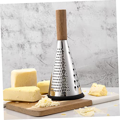 Rallador de Queso de Acero Inoxidable con Mango de Madera miniatura 4