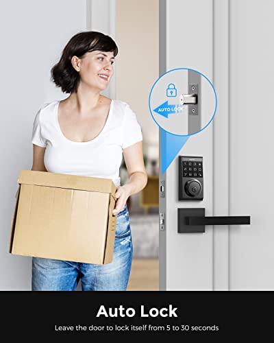 Arpha Electronic Keypad Deadbolt, Keyless Entry Door Lock With Keypads, Deadbolt Smart Lock, Large Button, Auto Lock, Easy Installation, Black #TOP4