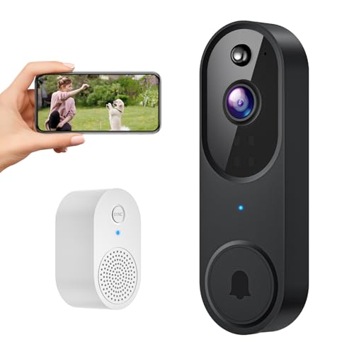 Novaquill 1080P Wireless Video Doorbell Camera, Indoor/Outdoor Su...