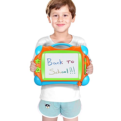 Banne Magnetic Drawing Doodle Board For Kids Toddlers 14Inch Colorful Travel Size Erasable Sketching Pad Toys For Writing Painting And Learning #TOP6