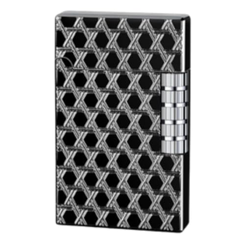 Image of Smoke King Sanji Retro Gas Lighter Pulley Ignition Lighter, Soft Flame Refillable Lighter, Collection & Gifting (Black & Silver)