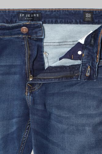 Image of Louis Philippe Men's Slim Fit Stretch Fabric for Comfort Premium wash Aesthetic Authentic Twill and Durable Jeans