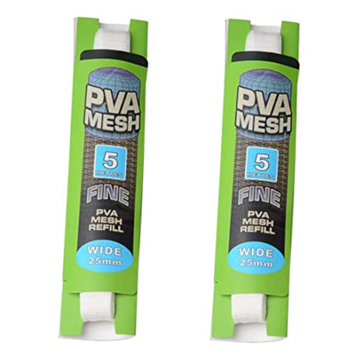 Muzrunq Fishing Mesh Bait Bags PVA Fishing Mesh Universal Water Soluble PVA Fishing Mesh Refill Bait Bags 2PCS.