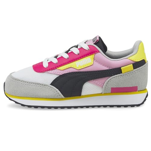 PUMA Kids Girls Future Rider Splash Lace Up Sneakers Shoes Casual - Grey, Pink - Size 2 M3