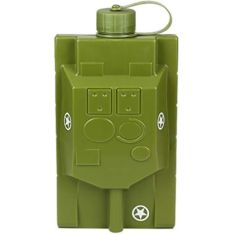 Barbuzzo Tanked Flask 16 Ounce Tank Shaped Bottle Cover