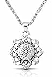 Zeraph Mandala Necklace Pendant for Mom, Dad, Women and Men (Chain 21'+2')
