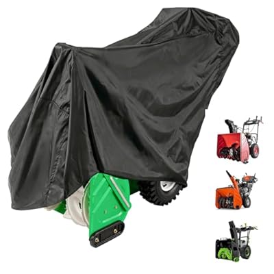 Snow Blower Cover - Snow Thrower Protector Case – Heavy Duty Waterproof 210D Oxford Outdoor Snow Thrower Cover Universal Fit for PowerSmart Toro Honda Craftsman Ariens EGO Snow Joe (47"x40"x32")
