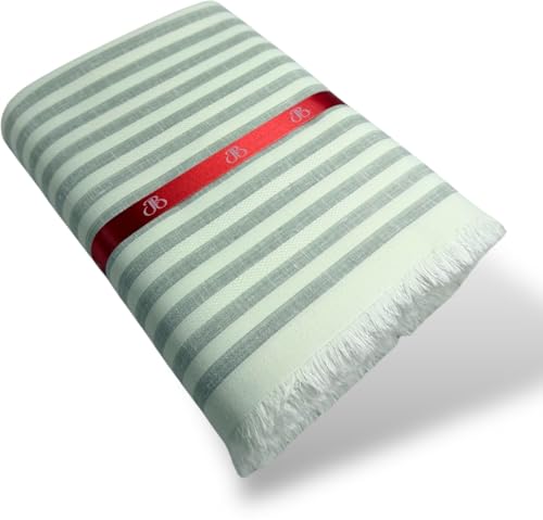 Image of JHABAK'S Unstitched Striped Shirt Fabric for Men - Cotton Linen Blend Lining Material - Shirt and Kurta Piece Cloth