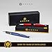 Cross Calais Refillable Ballpoint Pen, Medium Ballpen, Includes Premium Gift Box - Chrome/Blue