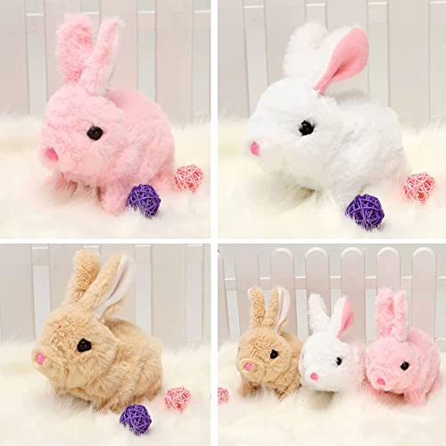 Bunny Toys Educational Interactive Toys Bunnies Can Walk And Talk, Easter Plush Stuffed Bunny Toy Walking Rabbit Educational Toys For Kids, Bunny Toys Hopping, Wiggle Ears, Sounds For Kids(White) #TOP5