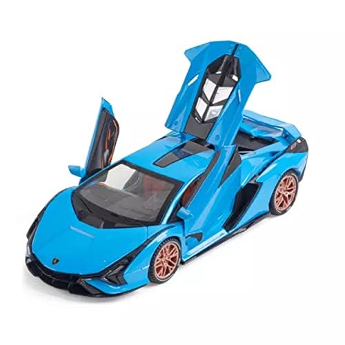 Image of 1:24 Scale Big Lamborghini Sian Toy Car | Metal Pullback Diecast Car for Kids with Openable Doors, Sound, Light Effects Toy for Car Enthusiasts (Color As Per Available)
