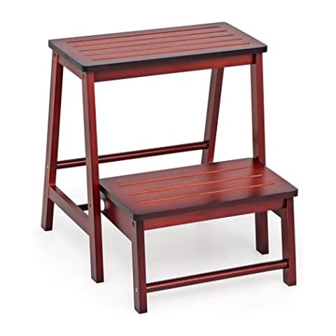 COSTWAY Bamboo Folding Step Stool for Kids and Adults Cover
