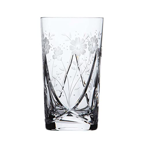 ARNSTADT KRISTALL Vaso alto romántico (14 cm), cristal soplado artesanalmente, pulido a mano, fabricado en Alemania Cover