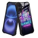 YALUUU Compatible with iPhone 16 Case Design for Boys Kids Men, Gamer Play Game Win Easter [Shockproof Bumper] [Anti-Scratch] [Anti-Slip] Heavy Duty Protection Cover for iPhone 16