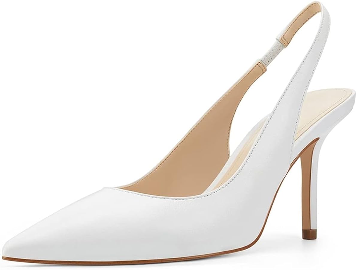 Amazon.com | Trish Lucia Womens Slingback Pointed Toe Stiletto