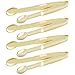 HINMAY Mini Appetizer Tongs 5-3/4 Inch Small Serving Tongs, Set of 4 (Gold)
