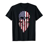 Mens American Beard Skull Men's T-shirt