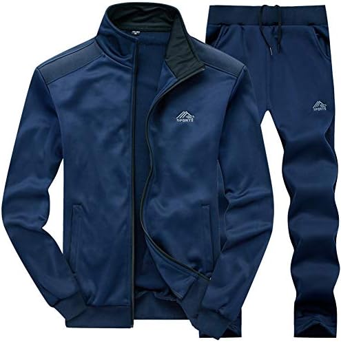 AOTORRMen's Tracksuit Athletic Sports Casual Full Zip Warm Jogging Sweatsuit