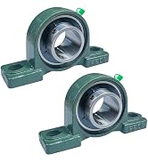 UCP206-20 Pillow Block Bearing - 2-Pack, 1-1/4" Bore, Cast Iron Housing