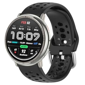 ViCRiOR Pulseiras de relógio compatíveis com Amazfit Active 2/Active, pulseira de substituição respirável de silicone macio de 20 mm para Amazfit GTS 4/4 Mini / 3 / 3e/ 2 Mini / 2e/ 2 feminino e