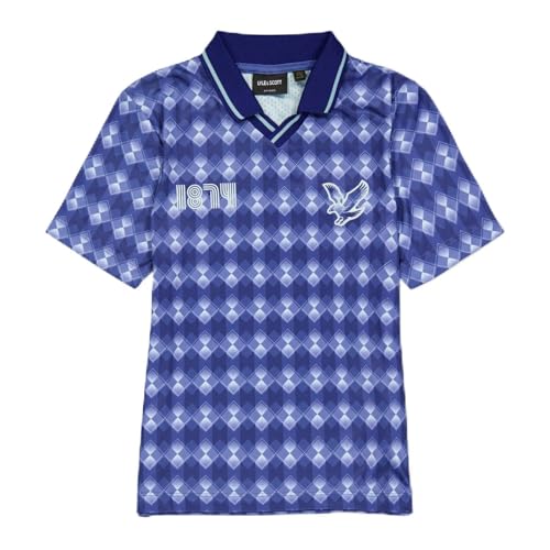 Lyle & Scott Kids Argyle Polo Short Sleeve X578 Now Blue 15-16 Years